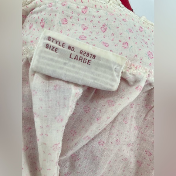 Cottagecore Dainty Rose Floral Babydoll Nightgown With Ruffle Hem - Picture 11 of 12